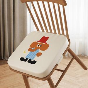 키높이 방석 두꺼운 39x39cm 캐릭터 메모리폼 쿠션 식탁 높이조절 코끼리베카 두께5cm 시트 의자방석
