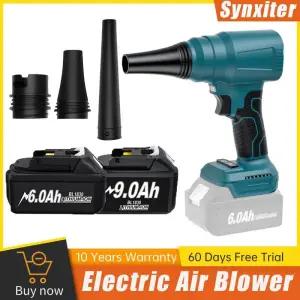 Makita 18V 배터리 용 무선 전기 공기 송풍기 제트 터보 휴대용 정원 잎 먼지 날리는 전동 공구