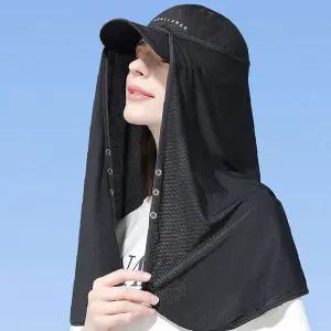 목 보호 햇볕 가림 쿨감 소재 긴 형태 등산 낚시 골프 농작업 썬캡