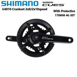 시마노 큐즈 U4010 크랭크셋 170MM 36-22T/40-26T 2X9S 2X10S 체인링 18S/20S MTB 보호 디스크 없음 BB MT5