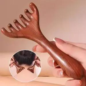 두피 마사지 괄사 브러시 머리 지압 빗형 마사지기 시원한 두피관리 셀프 케어용