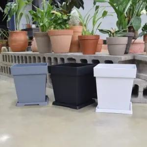 플라스틱화분 WR 정사각(1호) 23x23x25cm 원용품 홈가드닝 가드 가용 식물 꽃화분 키우기 인테리어 실내 취