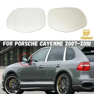 호환  사이드 백미러 유리 가열 흰색 렌즈 PORSCHE CAYENNE 용 광각 가열 미러 렌즈 957 2007 2008 2009 20