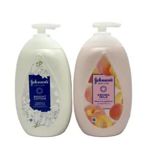 존슨즈 바디로션 자스민 앤 화이트릴리향 500ml 1개 + 피치 애프리콧향 500ml 1개
