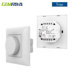 CENFAYA Triac 로터리 패널 조광기 AC 위상 절단 LED 컨트롤러 단일 색상 디밍 가능 램프 용 페이드 모드