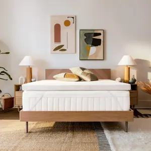 템퍼-어댑트(슈프림) 3인치 메모리 폼 매트리스 토퍼 퀸 화이트