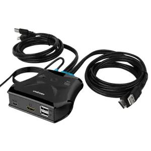 유니콘 KVM-200HDMI 2대1 4K 60Hz HDMI KVM스위치 케이블연결형
