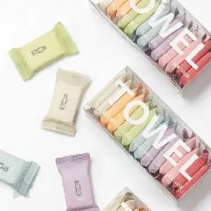 여행 출장 캠핑 야외 활동 휴대용 압축 타월 일회용 물티슈 세면 위생 용품 간편