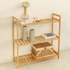 원목 다이소 소나무 화분 3단 베란다 긴선반 선반 받침대 우드 680 플스