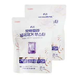 엘지 피지 모락셀라 냄새제거 부스터 캡슐세제 화이트 머스크향 겸용 26개입 2개 세탁세제