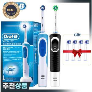 Oral-B 전동 칫솔 회전 진동 깨끗한 3D 흰색 치아  충전식 교체 가능 브러시 헤드