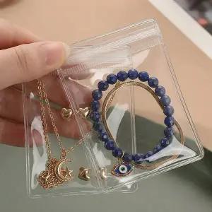 [콩심팥심]PVC 미니 6X8 지퍼백 10P 파우치 다용도 소형 악세사리 보관 가방 정리