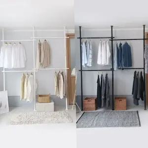 행거 기둥식 모노 25파이 4단 옷걸이