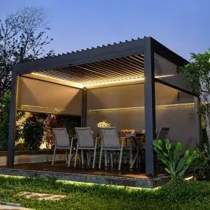 야외 정자 조립식 렉산 파고라 테라스 어닝 썬룸 그늘막 데크 테라스 원두막