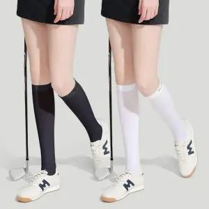 여름용 오버 무릎 니삭스 골프 스포츠 러닝 여성용 롱 스타킹 하이