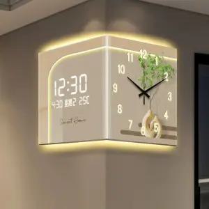 픽유아 11번가 코너양면시계 병원 호텔 벽걸이시계 디지털 수입