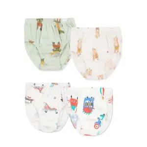 [롯데백화점]오가닉맘 남아삼각팬티 4종세트 MJFUUP05-4SET