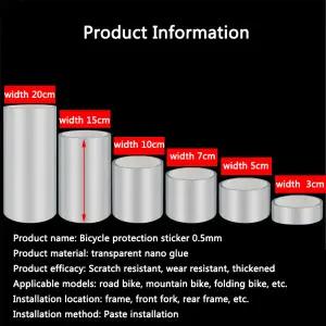 0.5mm 두께 자전거 프레임 스티커 테이프 3 10 자전거 프레임 스티커 보호 MTB 사이클링 투명 테이프 필름