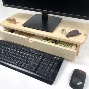 [베스트TOP100]우드핏 RS 원목 모니터 받침대 1단 서랍장 기본