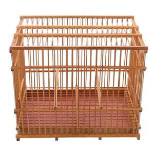 버즈지 케이지 새 운반 케이스 실내용 캐리어 여행용 콘유어 대나무 짜임 마카우 보호대 새장