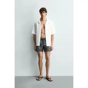 ZARA 롱 패턴 스윔팬츠 - 그레이