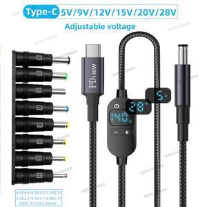 USB C PD to DC 전력 증폭 케이블 타입 고속 충전 코드 5V 9V 12V 부스트 컨버터 어댑터 무선 라우터 TV용