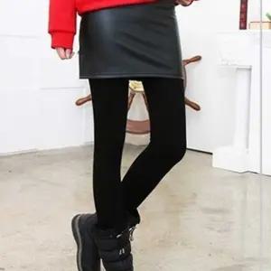 패션 치마 레깅스 밍크퍼 레자 4부 스커트 스타일