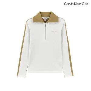 [CK골프]캘빈클라인골프 여성 자카드 믹스 긴팔티셔츠 CA2TL230106