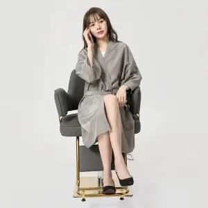 메이크업가운 미용실 가운 관리실 유니폼 손님 꼬인 미용 오렌지 살롱