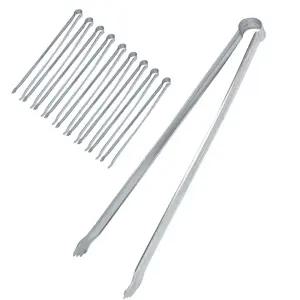 넝마집게(아연도금)10p/미화원/화장실/가제트/철집게/꽁초/운동화/구두/식당/정리/강력한/롱집게/잘집혀/만