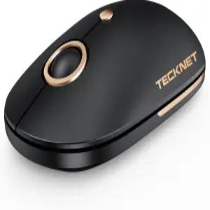 테크넷 컴퓨터 마우스 2.4GHz 사일런트 USB-A 무선 여행용 4800 DPI 양손잡이 조용한 클릭 PC 노트북과