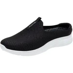 여성 니트 뮬 슬온 운동화 스니커즈 블랙 (32429386A)