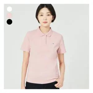 [게스] 여성 레귤러핏 피케 카라 반팔티 OP2KE401 3122157