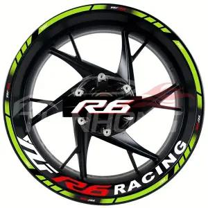 YAMAHA YZF R6 오토바이 로고 17 인치 내부 및 외부 휠 허브 데칼 장식 림 방수 고 반사 스티커