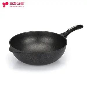 [키친아트] 인덕션겸용 IH 코팅 마블 궁중팬 32cm 볶음 웍후라이팬 중...