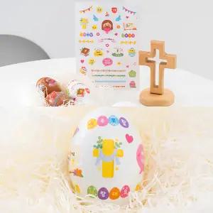 부활절 계란 데코 스티커 달걀 꾸미기 포장 주일학교 만들기 교회 기독교 용품 (40개) 배송비X