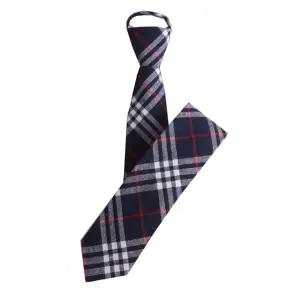 헨릭 댄디 체크 자동넥타이 폭5.5cm 네이비 HR120