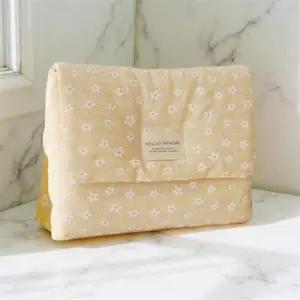 휴대용 기저귀 갈이대 교환 매트 파우치 플라워 패드