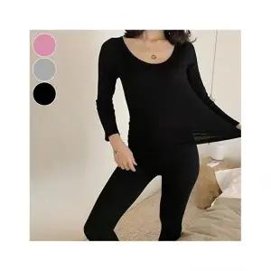 에스케이스토아 여성 U넥 골지 얇은 긴팔 긴바지 얇은내복 슬림핏 (KYR-WD73B47) 893133