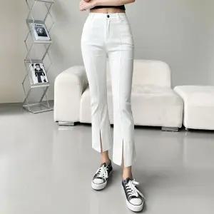 스판 앞트임 부츠컷 팬츠 슬림 얇은 바지 데이트룩 fwa8+8wic