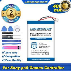 소니 PS5 컨트롤러 용 100%  LOSONCOER 4000mAh LIP1708 배터리 DualSense 게임 충전식
