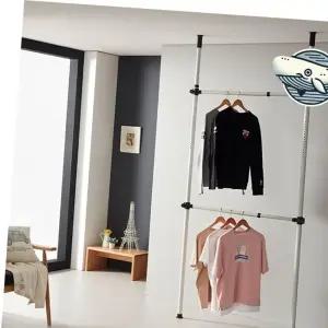 정장옷걸이 편리한 원터치 이중 행거 드레스룸 옷걸이