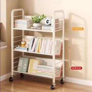 편리한 이동식 책장 틈새 수납장 다용도 선반