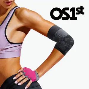 OS1st 팔꿈치 엘보 보호대 아대 밴드 슬리브 헬스 운동 블랙(Black) MNS