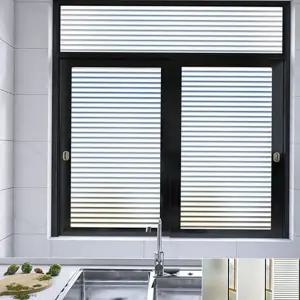 무점착 유리창 시트지 불투명 안개 사무실 사생활 보호 시트지 창문 가림 줄무늬 가리개 현관문 가림막