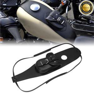 오토바이 블랙 PU 가죽 연료 탱크 챕 커버 패널 패드 턱받이 브래지어 가방 Harley Sportster Iron 883 120