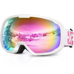 남성용 EXP VISION 스키 고글, 100% 자외선 차단 기능이 있는 OTG 스노보드 안개 방지 렌즈 스노우 고글