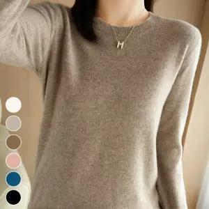 퓨어 라운드 긴팔 풀오버 니트티 ELC-9012