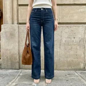 린넨진청쿨데님 여름 하우룩 밴딩 린넨 마 쿨소재 데님 와이드 통바지