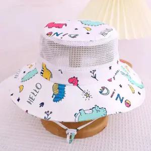 유아 아동 메쉬 벙거지 모자 키즈 사파리모자 어린이 공룡 와이드 챙모자 햇빛 가림막 봄 여름 자외선 차단